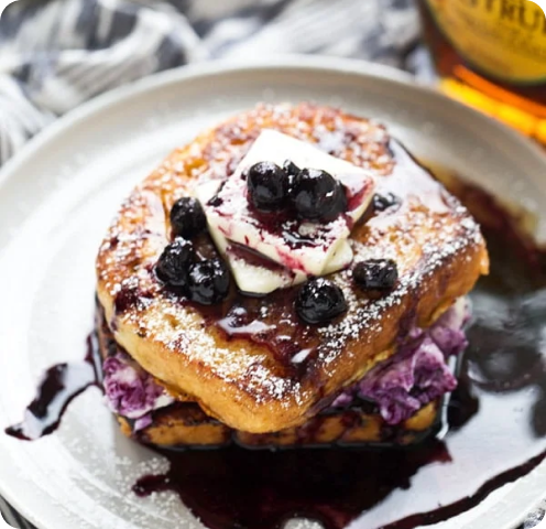 Blueberry Cream Cheese French Toast - All day Breakfast